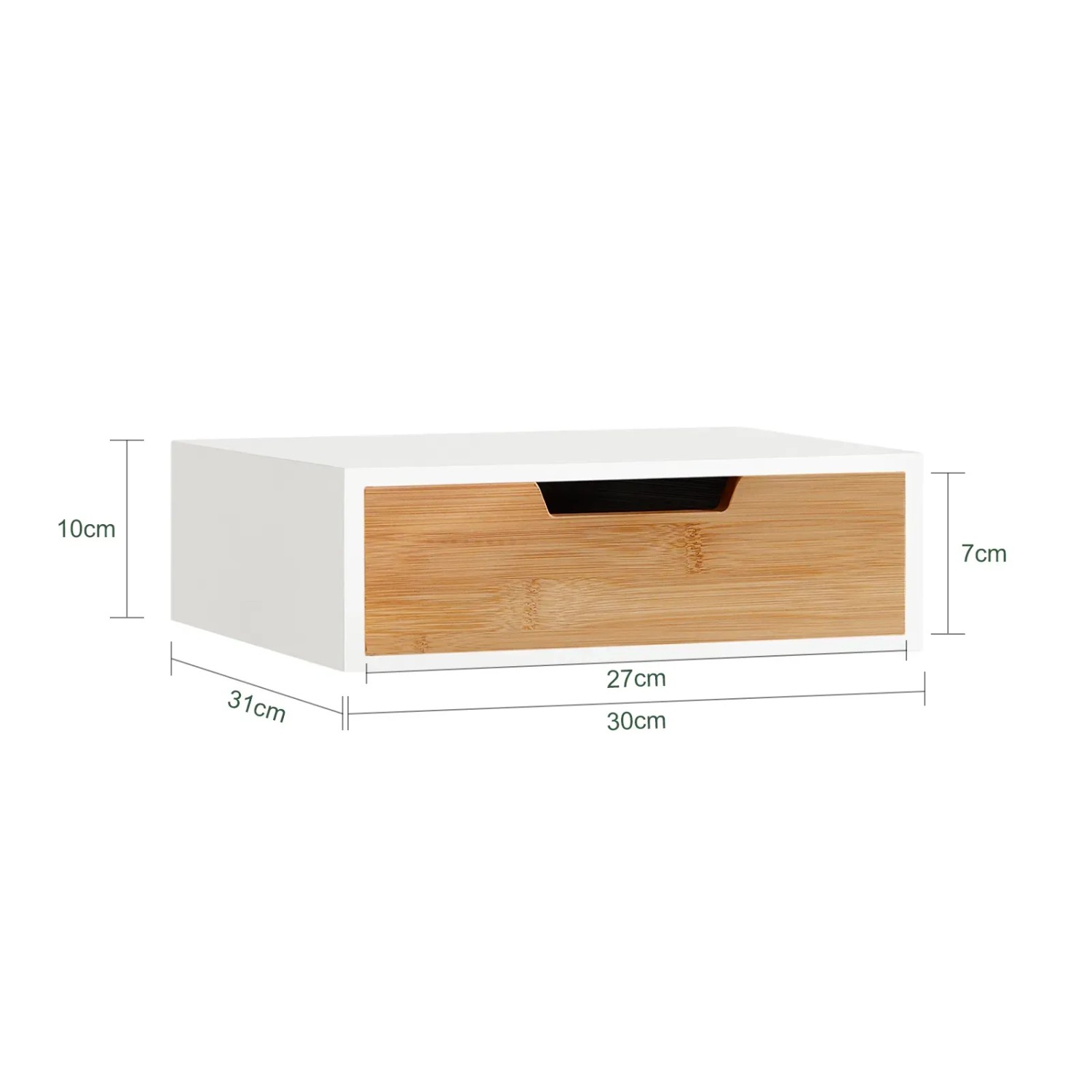 SoBuy Schubladenbox Aufbewahrungsbox Schreibtischorganizer 30×10×31cm FRG179-WN_4