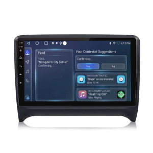 Junsun 9 Zoll Autoradio für AUDI TT 2. Schwarzes Touchscreen-Display mit Android UI, Navigation & Bluetooth.