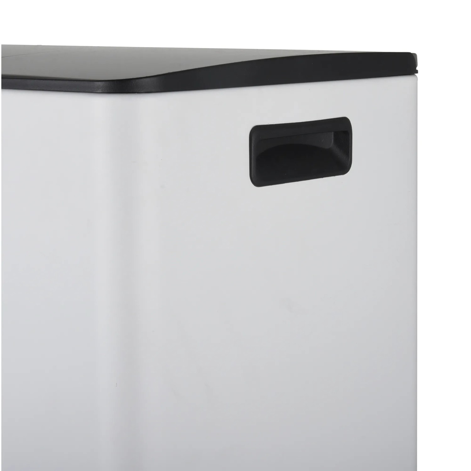 Detailansicht: Weißer Spirella Kosmetikeimer Aliya, 2x30L, mit Griff.