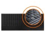 Schwarze Karat Gummi Stufenmatte Diamond 30x90 cm für Außentreppen mit rutschhemmender Oberfläche.