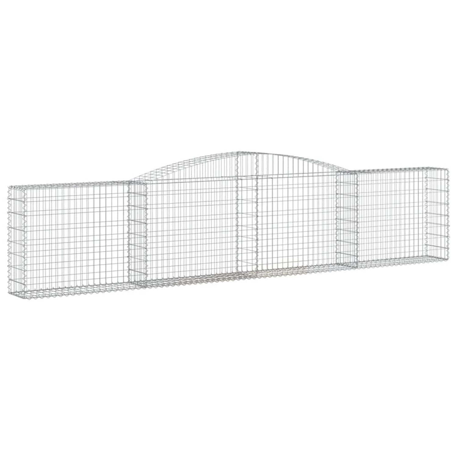vidaXL Gabionen mit Hochbogen 25 Stk 400x30x80/100cm Eisen 1635442