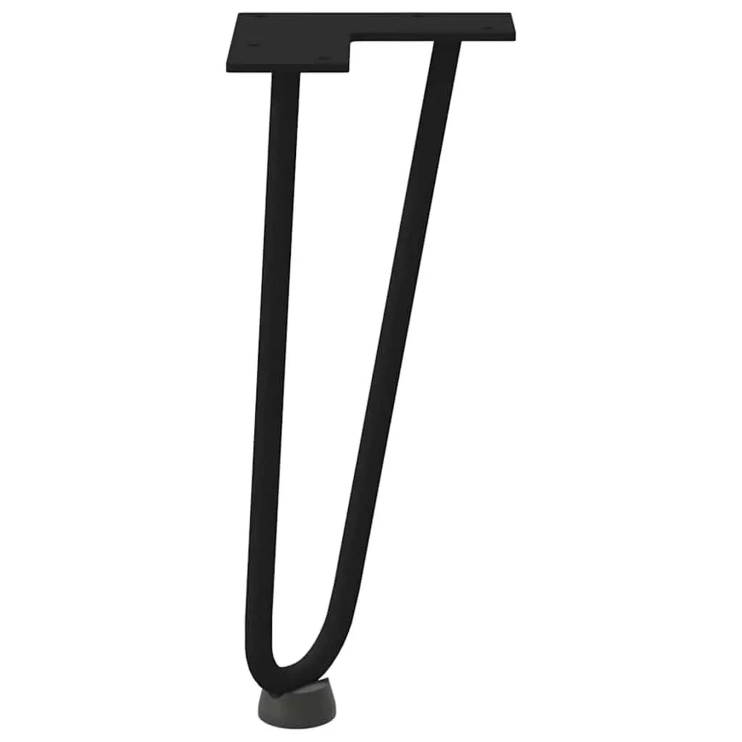 Schwarzes vidaXL Haarnadelbein, 30 cm, aus Stahl für Couchtisch.
