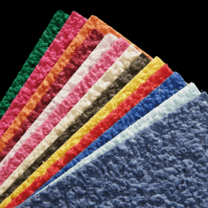 Farbmuster von Floxxan Baumwollputz Colorado, verschiedene Farben und Texturen der Flüssigtapete.