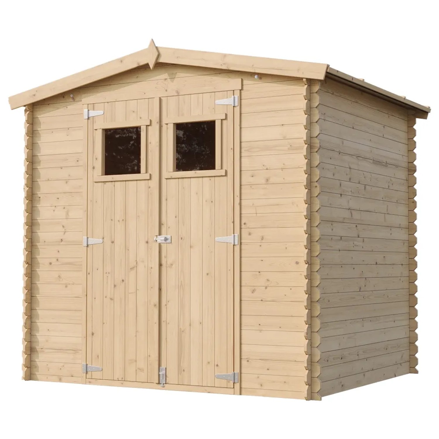 Timbela Gartenhaus M369+M369G aus Holz, 4,33 m² Gartenschuppen mit Boden.