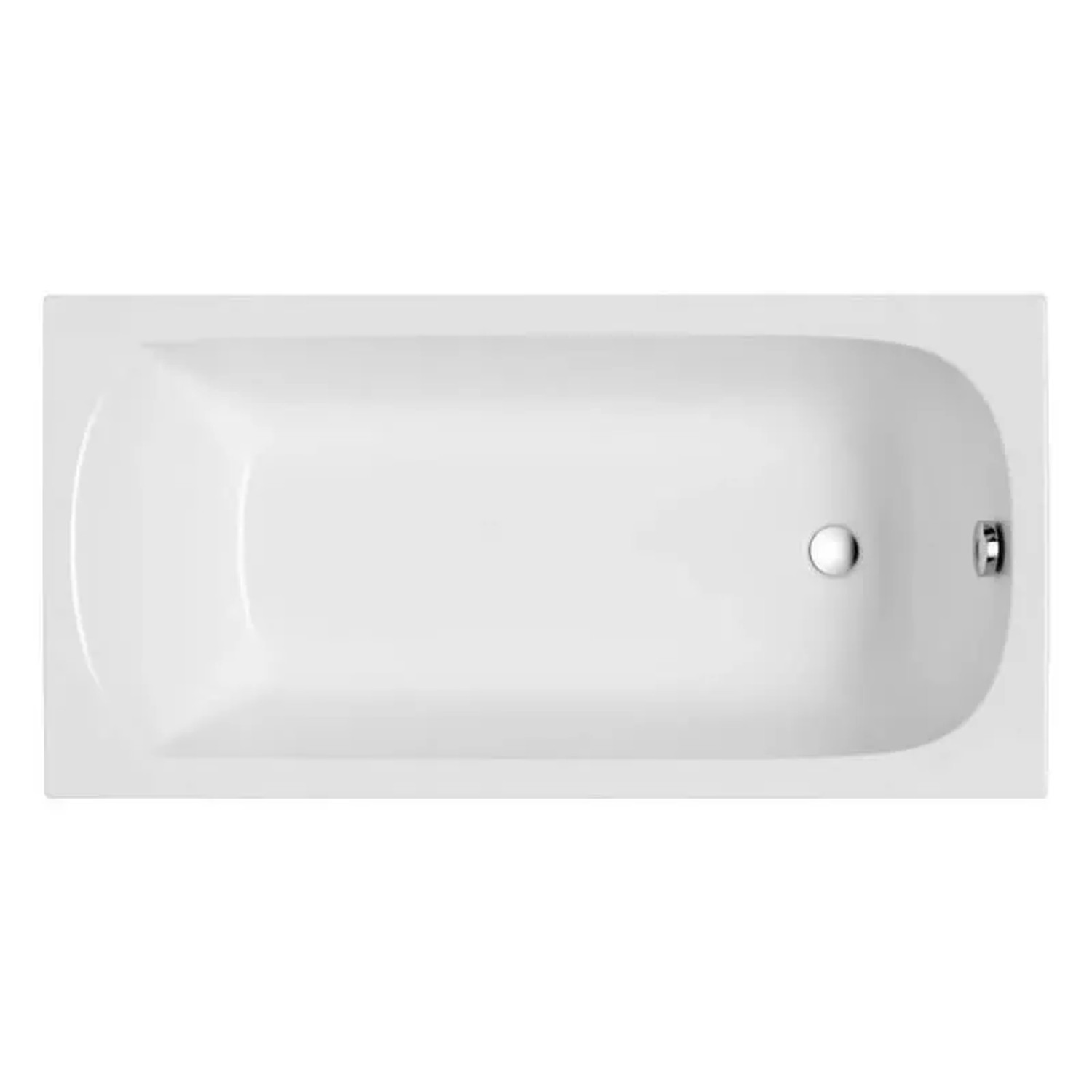 Bad Land Badewanne Rechteck CLASSIC SLIM 160x70 Ablauf Füße
