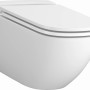 Weißes, spülrandloses baliv Wand WC-Set Cleveland mit Soft-Close-Sitz.