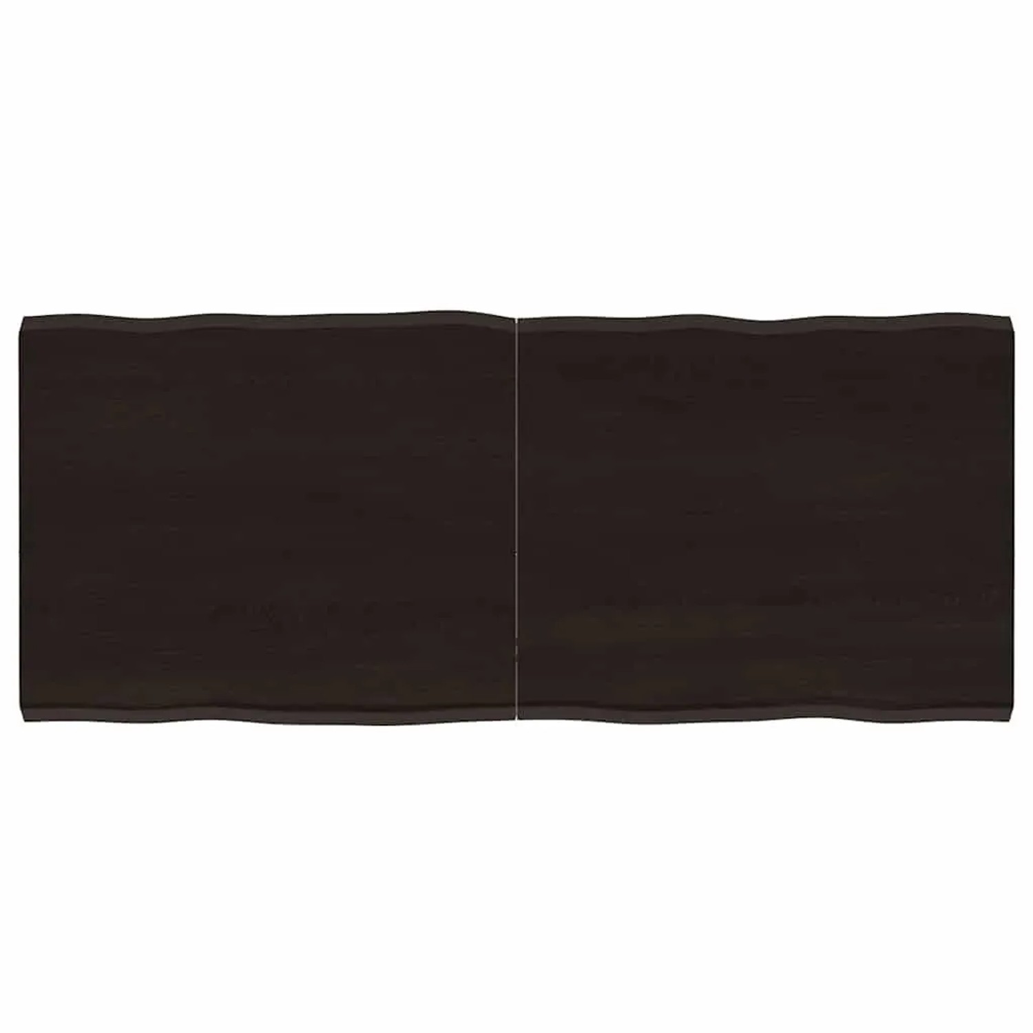 vidaXL Tischplatte 120x50x2-4 cm Massivholz Behandelt Baumkante 364024