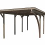 Weka Einzelcarport 606 A Gr.2 mit Rundbogen, 268x501 cm, Holzkonstruktion für PKW-Stellplatz.