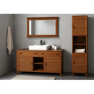 MCW Teak-Badezimmer-Set M87 Hochwertiges B-Grade-Teak