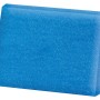 Rechteckiger, blauer Heissner Ersatzfilterschwamm für Boxfilter, 23x33 cm.