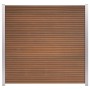 GartenLand WPC Zaun Set Shadowline, Mahagoni, 180x180 cm. Sichtschutz Steckzaun ohne Pfosten.