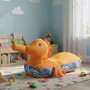 Gelber Westmann Sitzsack als Seepferdchen Schwimmtier für Kinder.