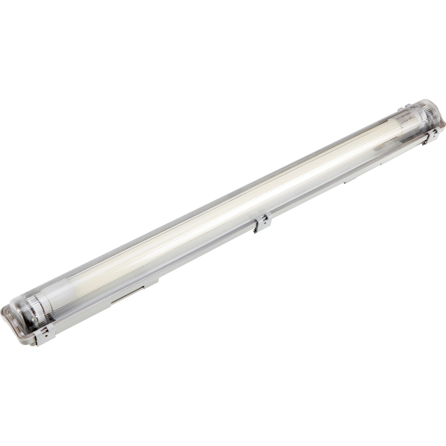 LED-Feuchtraumleuchte Glas Grau 9 W 4.000 K 68,5 x 6,5 x 5,5 cm IP65