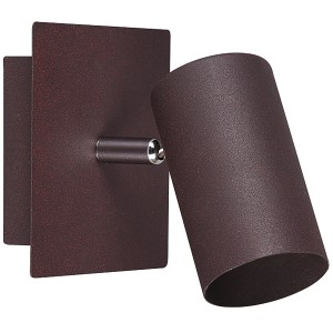 Rostfarbiger Trio Strahler Marley 1er, flexibler Deckenspot aus Metall für Wohnräume.