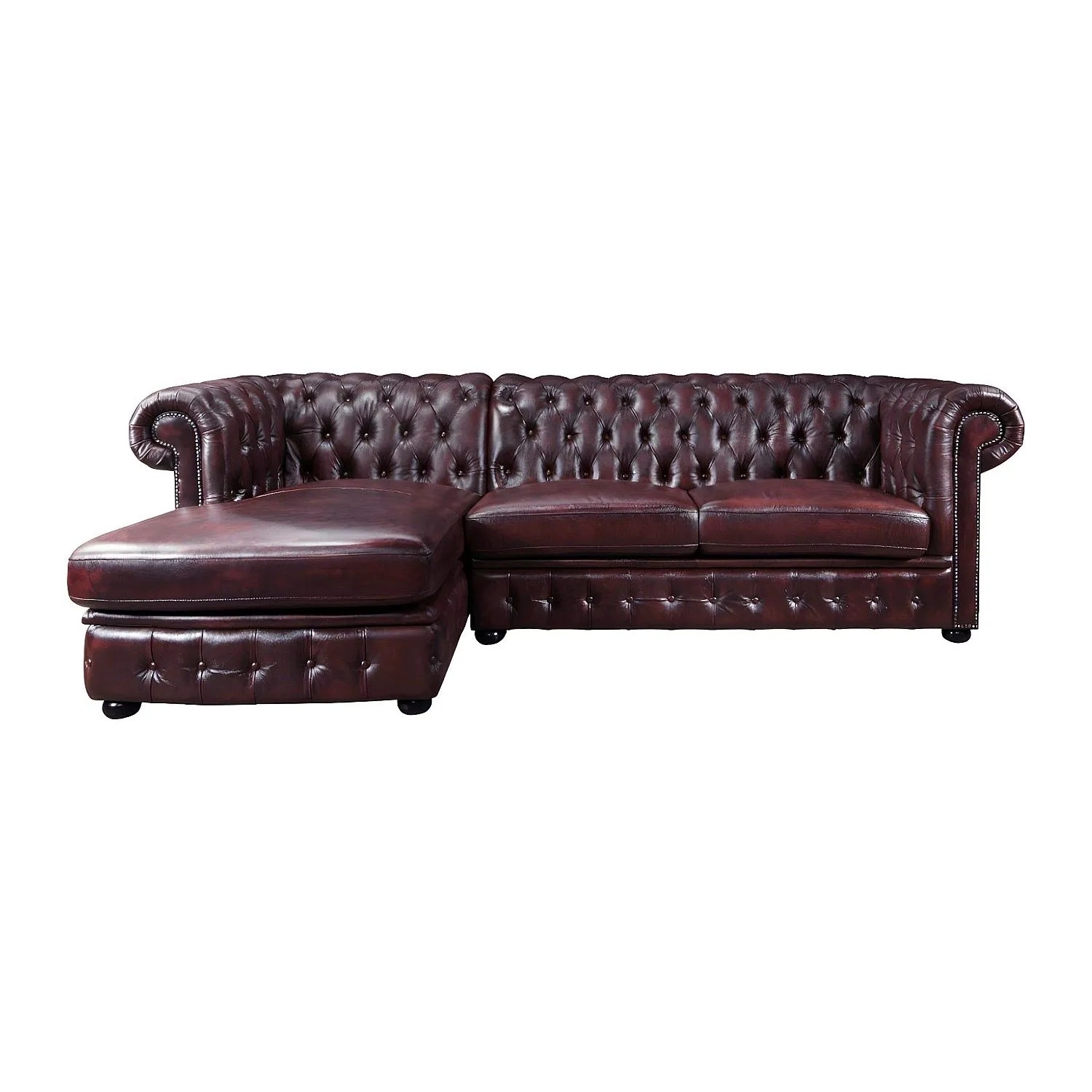 Vente-unique Sofa Ohne Schlafmöglichkeit Brenton Bordeaux 274 cm