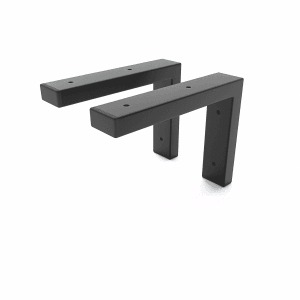 HEVVA Schwerlast Regalhalterung MAIN 20 cm Tief 2er Set Schwarz