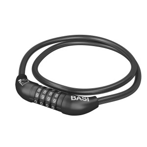 Basi Spiralschloss ZR 313 mit Zahlenschloss für Fahrräder, schwarz.