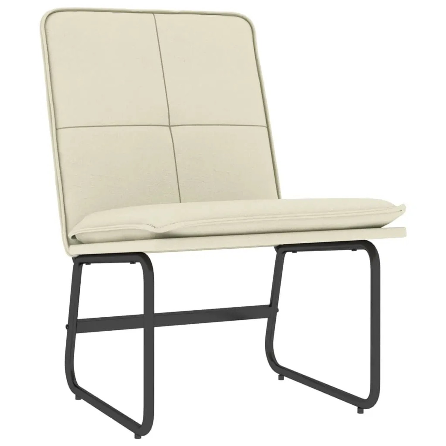 vidaXL Loungesessel Creme 54x75x76 cm Kunstleder 351331