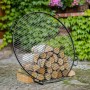 Schwarzer CookKing Grillrost aus Stahl mit Griffen für 80 cm Feuerschale.
