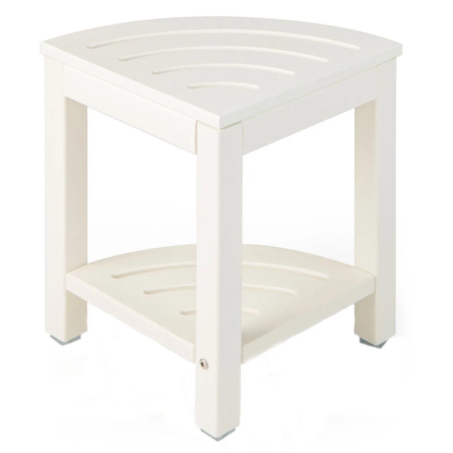 Costway Duschbank Bad Sitzbank mit Ablage Weiß 32,5 x 32,5 x 43,5 cm günstig online kaufen