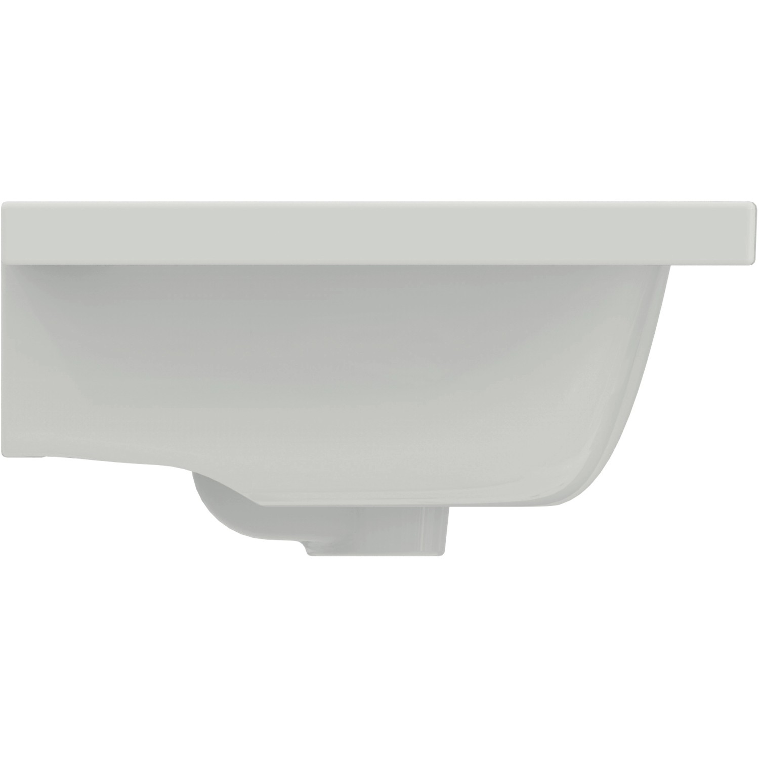 Ideal Standard i.life S Möbelwaschtisch, 51 cm, Weiß, Seitenansicht.