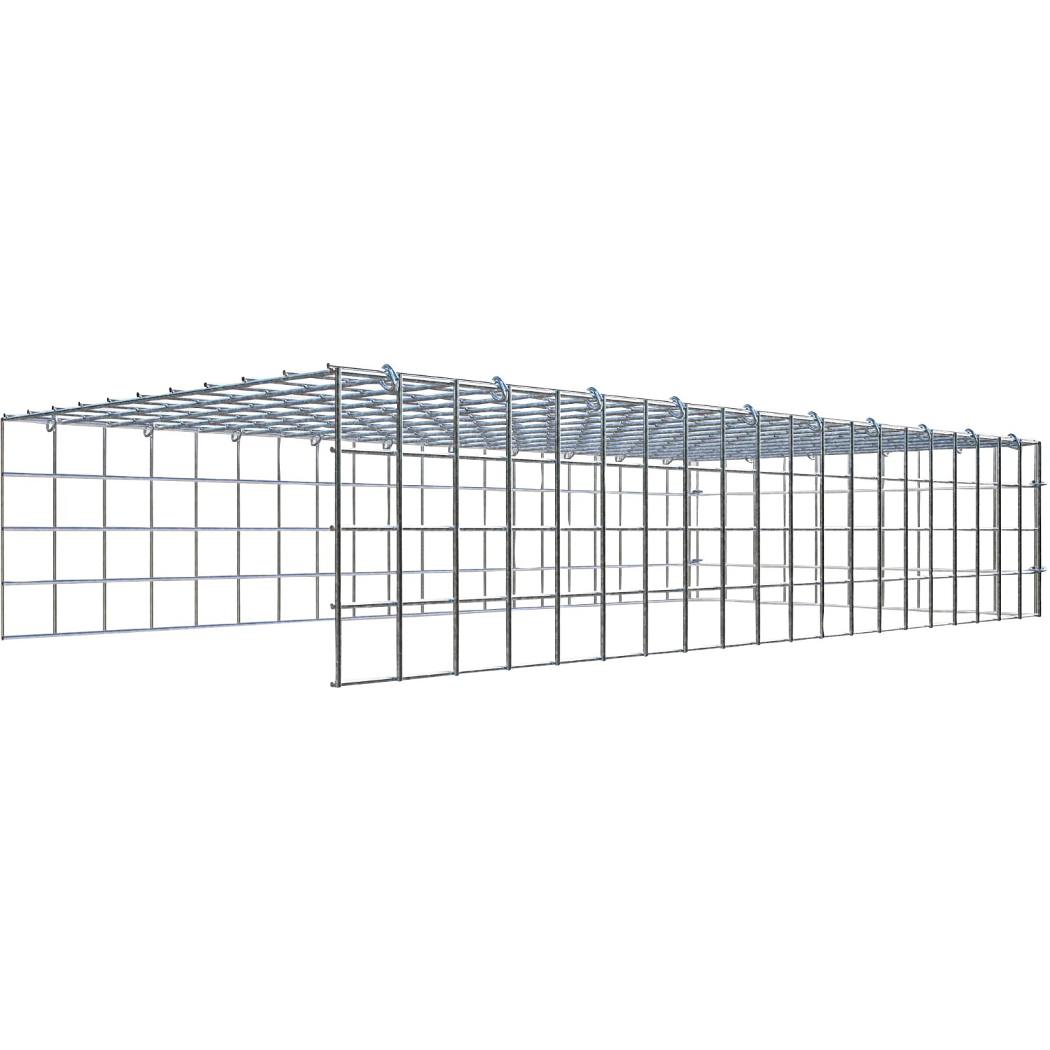 Gabiona C-Ring-Gabione-Anbaukorb Typ 4 20 x 100 x 50 cm Maschenw 5 x 5 cm
