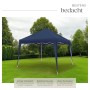 Blauer, faltbarer Tectake Pavillon Linosa 3x3 m im Garten.