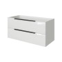 Pelipal Waschbeckenunterschrank Quantum 07, 100 cm, Schneeweiß Glanz mit zwei Auszügen.