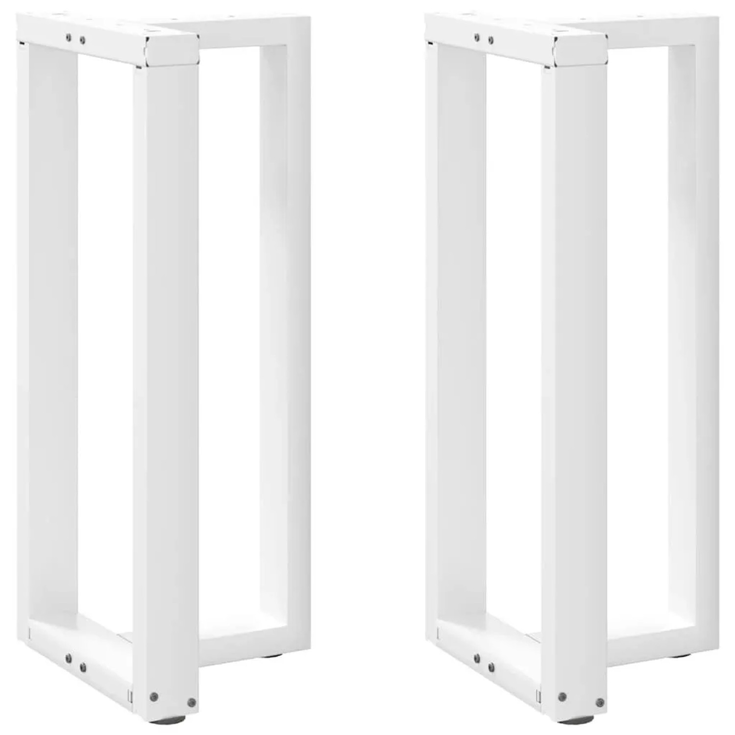 vidaXL Bartischbeine T-Form 2 Stk Weiß 50x35x90-91 cm Stahl 4013077 günstig online kaufen