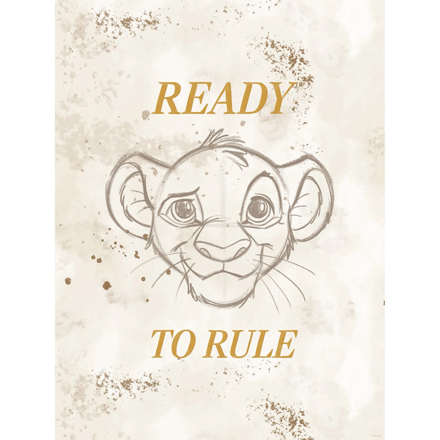 Komar Wandbild Disney The Lion King Ready to Rule 30 cm x 40 cm Beige günstig online kaufen