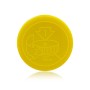 Gelber Deckel der Microactiv Allzweckreiniger Tabs Dose mit Öffnungsanleitung.