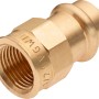 Press-Übergangsmuffe aus Rotguss, 18 mm x 18,6 mm (Rp 1/2), für Kupferrohre.