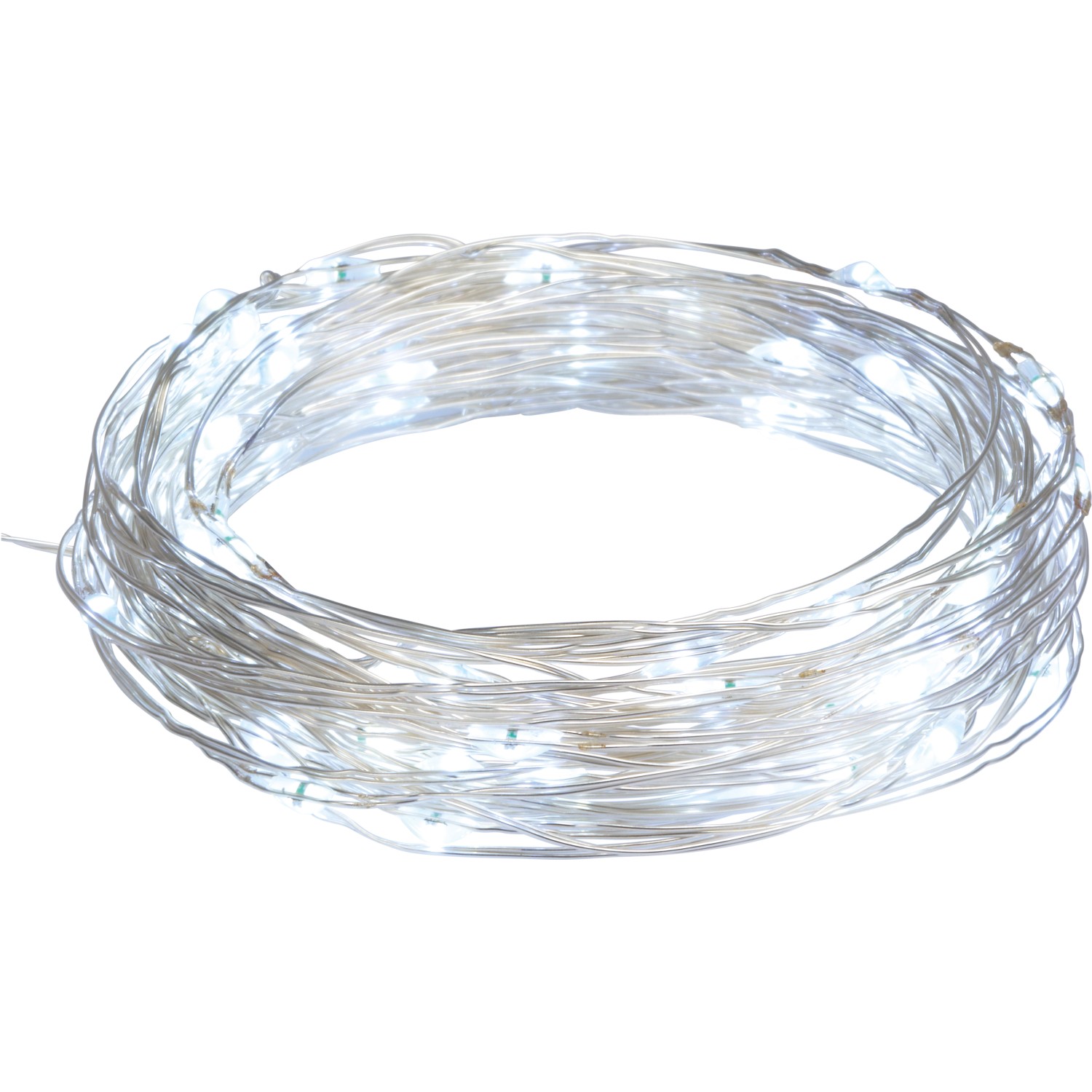 LED-Drahtlichterkette 80 LEDs Kaltweiß 8 m