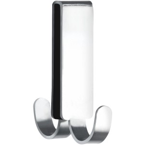 Wenko Doppel-Duschhaken Vieste aus Edelstahl, matt, zur Anbringung an der Duschkabine.