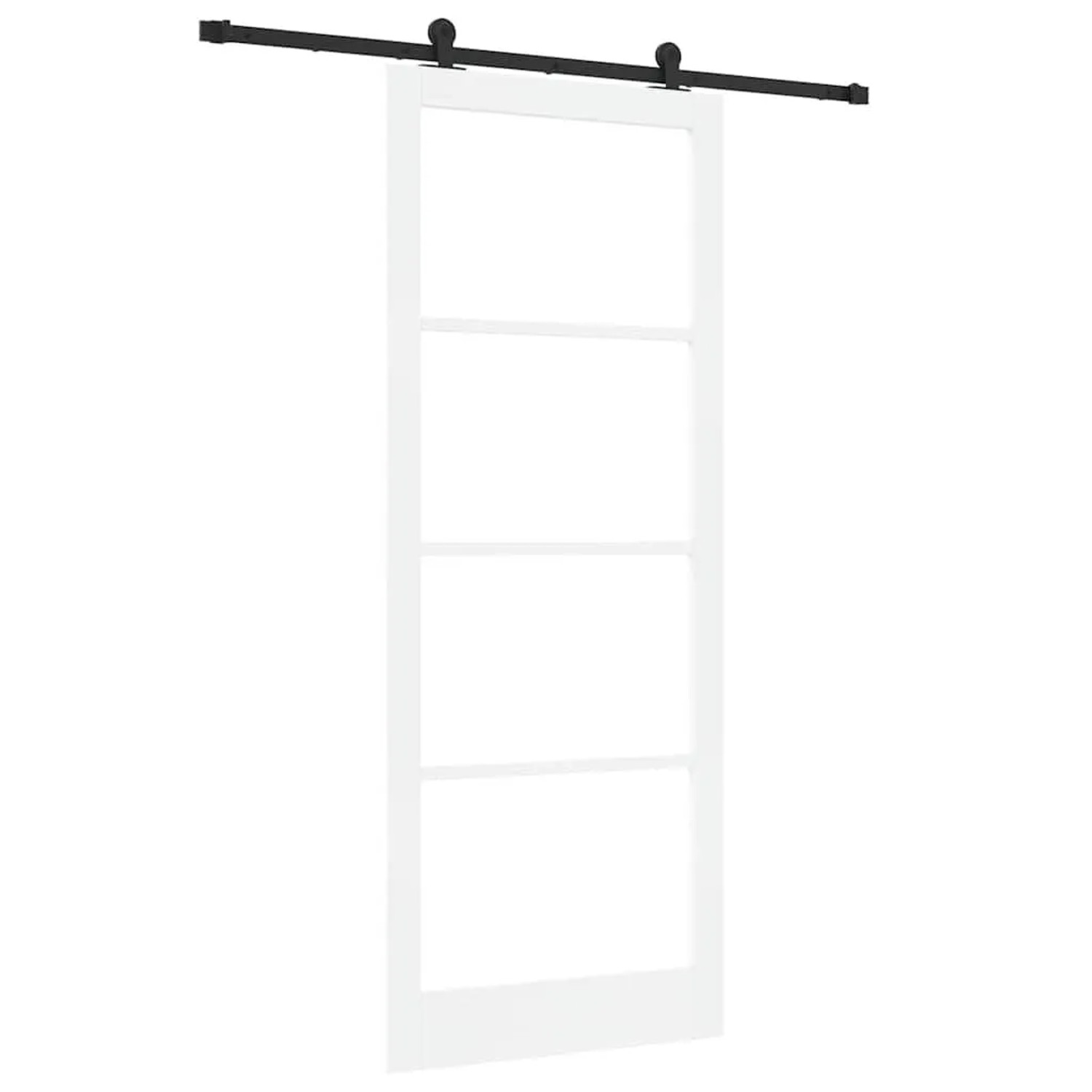 vidaXL Schiebetür ORKDAL Weiß und Schwarz 93 x 232 cm 3332012