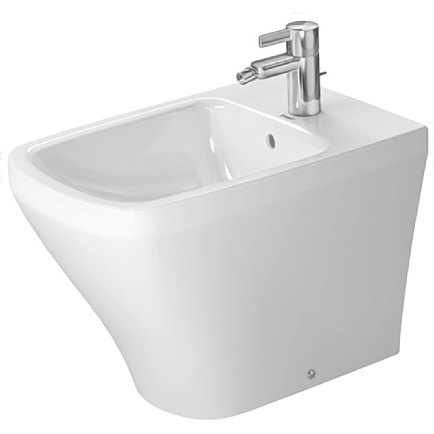 Duravit Stand-Bidet DuraStyle 57,5 cm Weiß WonderGliss mit Überlauf + 1 Hahnloch