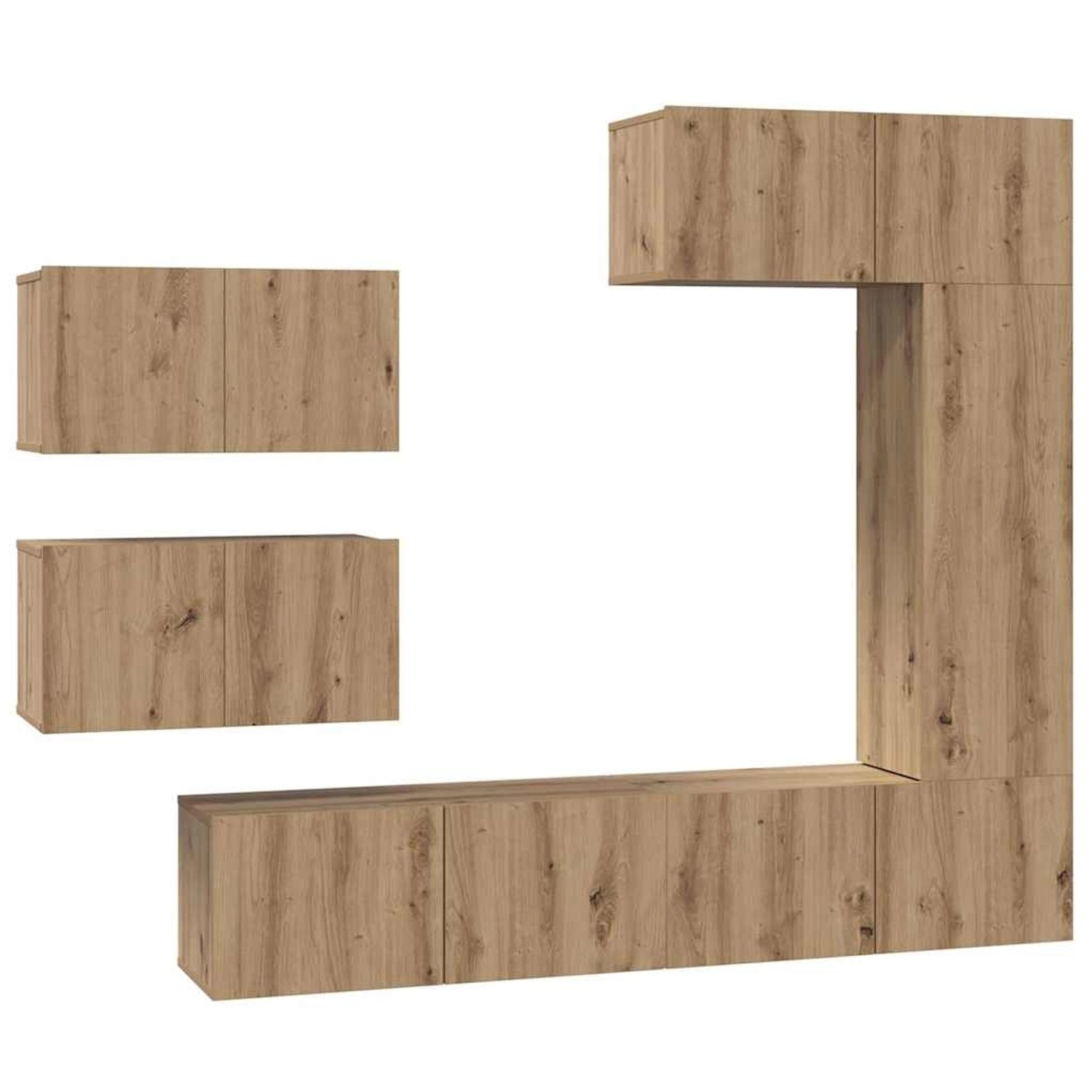 vidaXL TV-Schrank-Set 6-Tlg Artisan-Eiche 30,5 x 30 x 90 cm 3393248 günstig online kaufen
