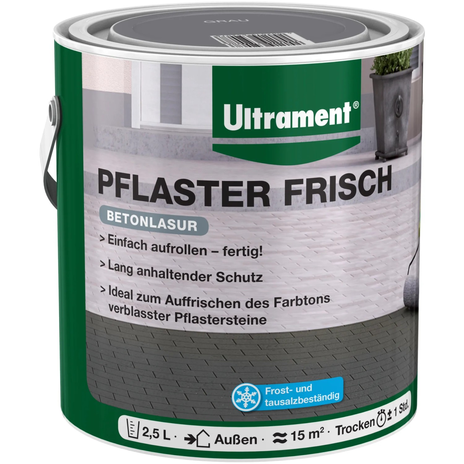 Ultrament Pflaster Frisch 2,5 l, grau