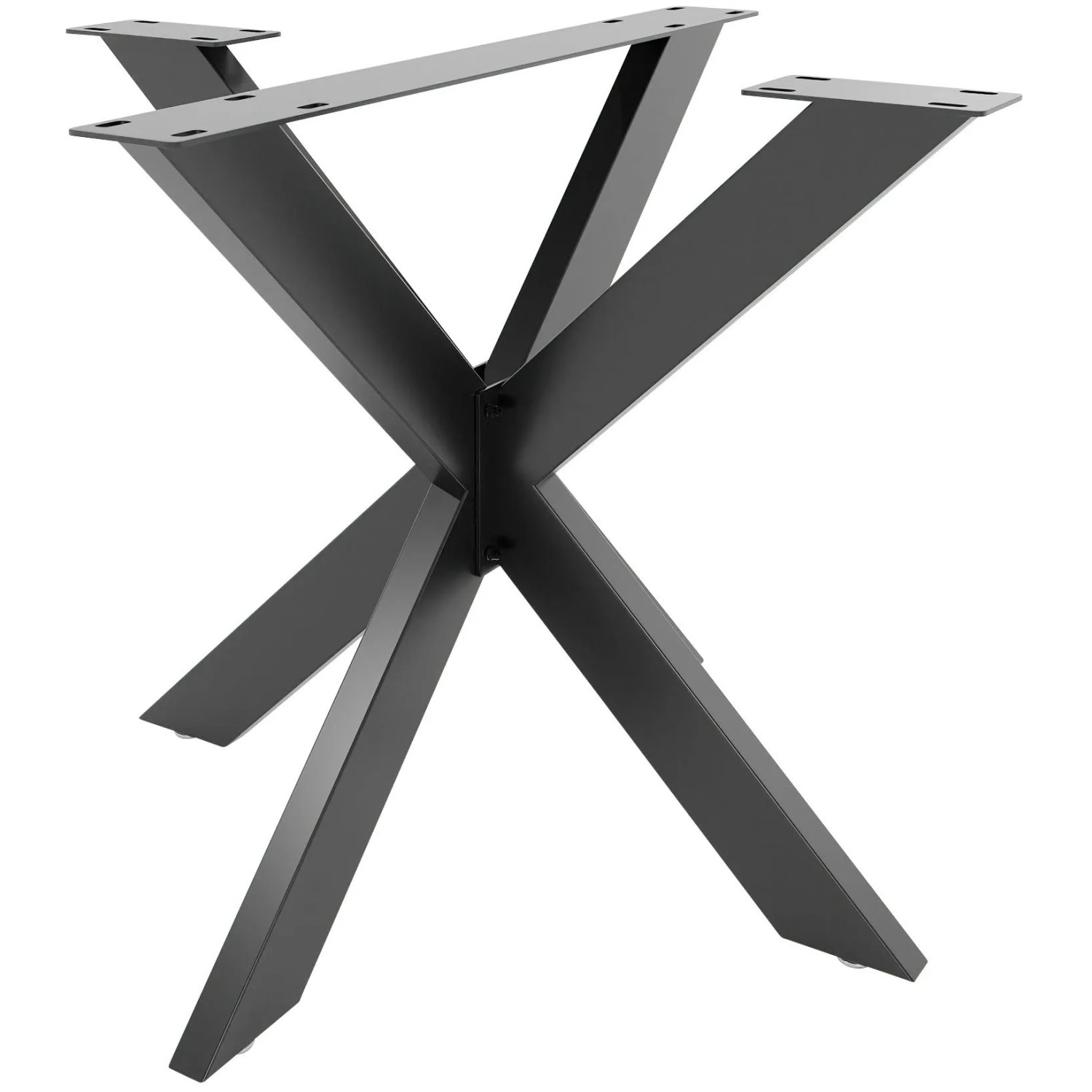 DELUKE Tischgestell Metall KRYT Schwarz Matt Tischbein Tischkufe Für Holztisch Esstisch Schreibtisch 71x85x85cm