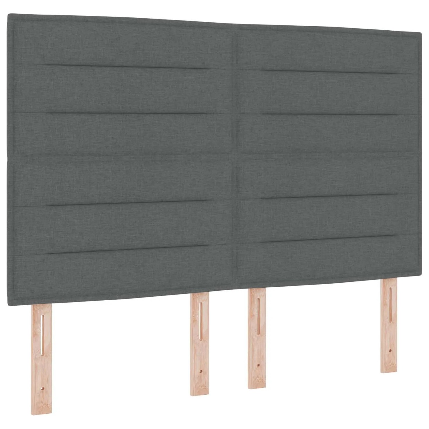 vidaXL LED Kopfteil mit LED-Lichtleisten Dunkelgrau 160 cm Polyester 3338294