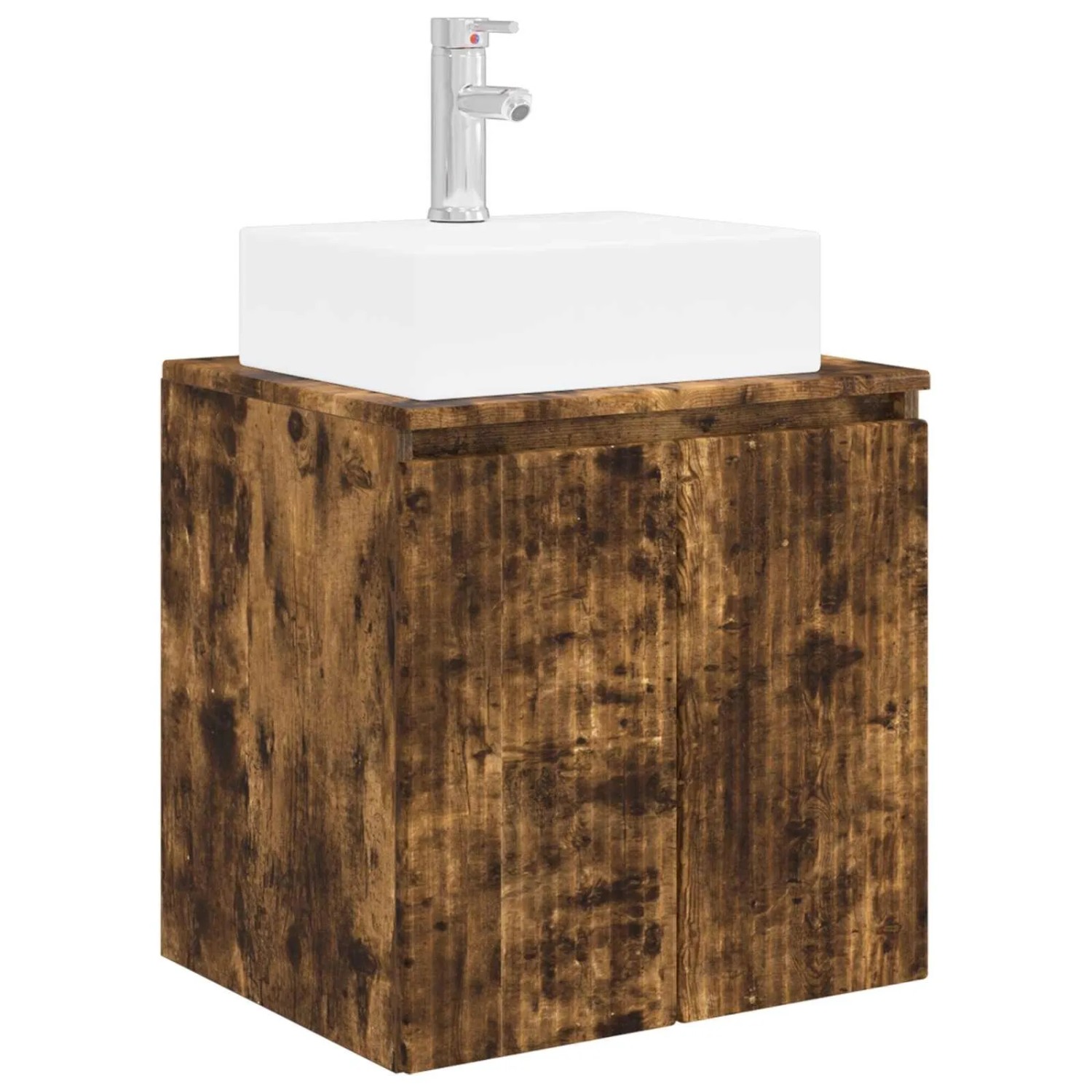 vidaXL Wandmontierte Waschtisch Geräucherte Eiche 49,5 x 41 x 62,5 cm 890417