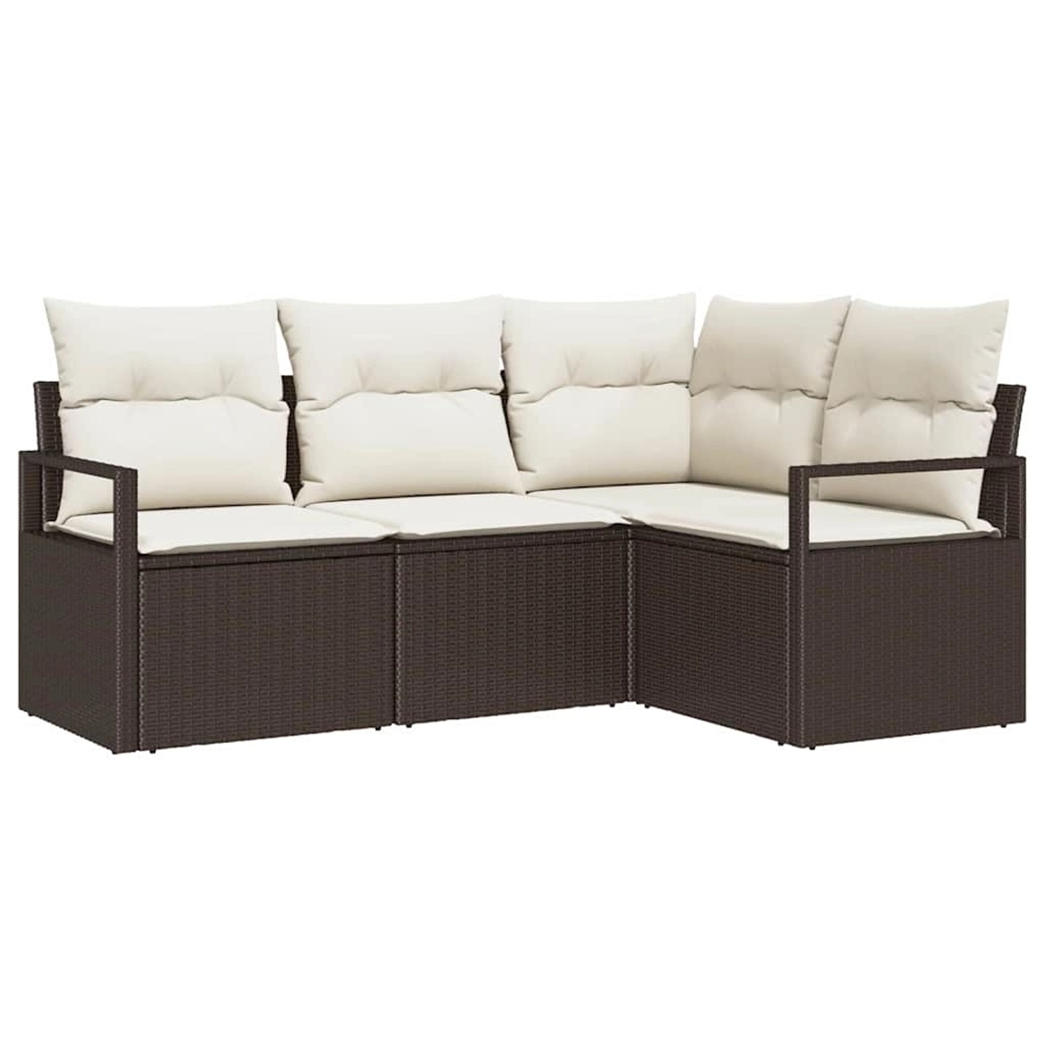 vidaXL Garten-Sofa-Set 4-Tlg Braun Poly Rattan 3346358 günstig online kaufen