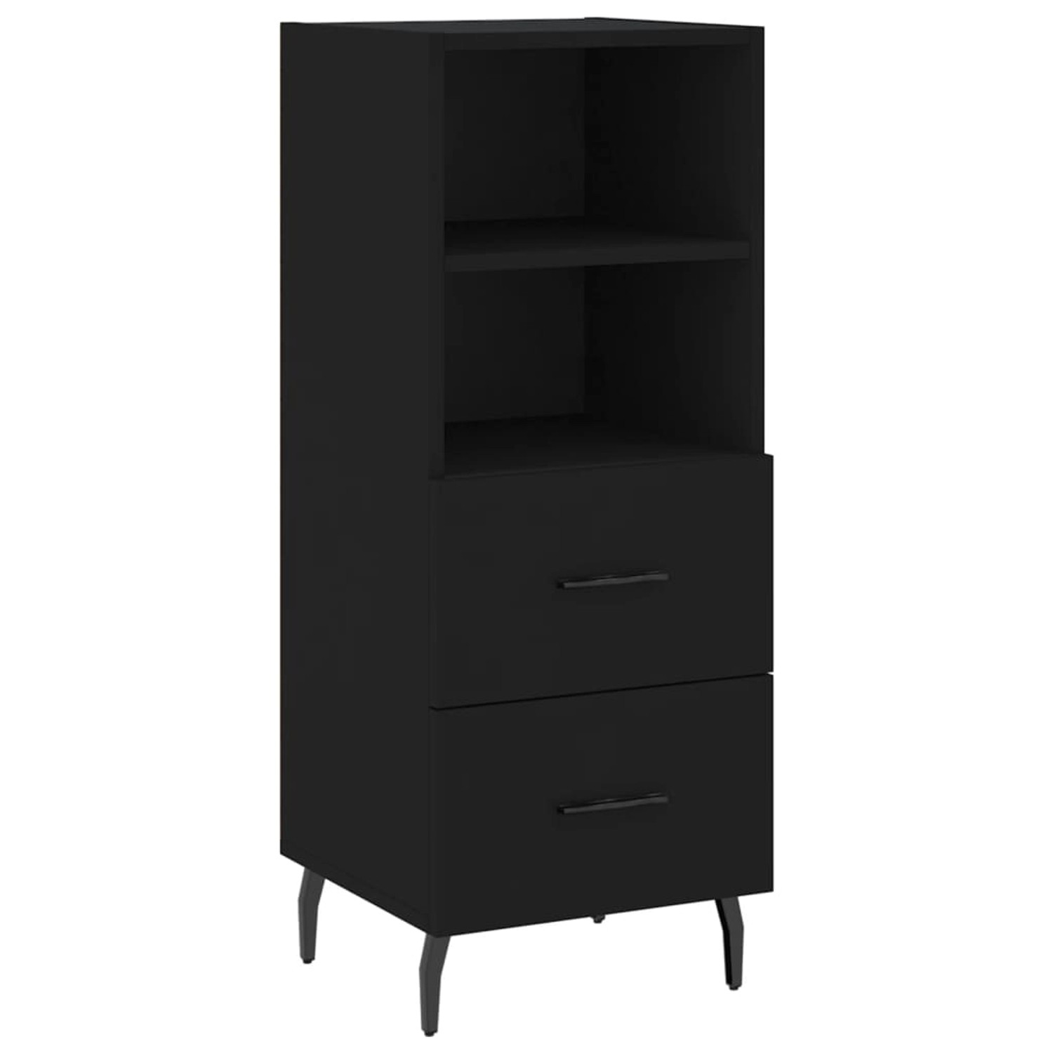 vidaXL Sideboard Schwarz 34,5x34x90 cm Holzwerkstoff 828685 günstig online kaufen