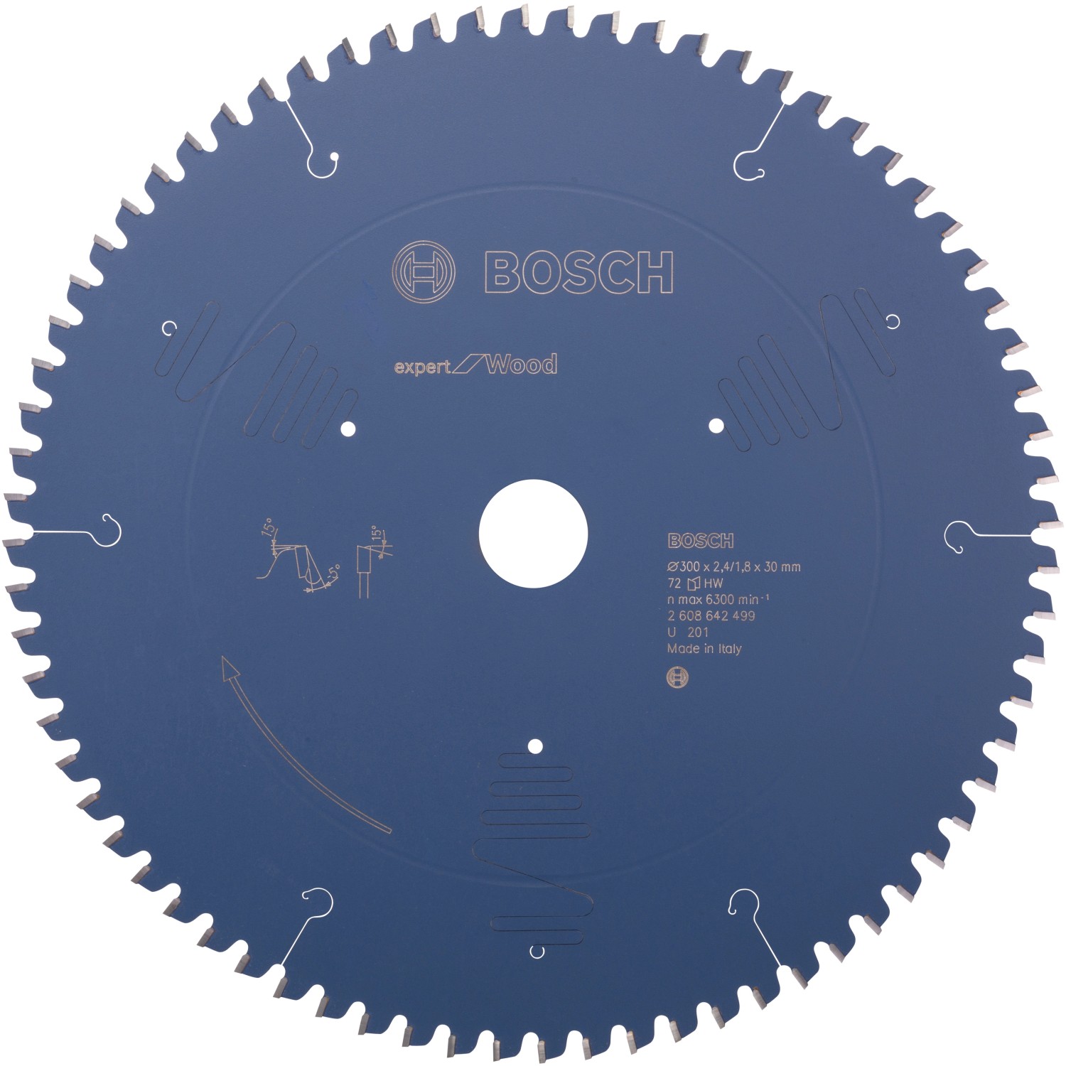 Bosch Kreissägeblatt Expert for Wood 300 x 30 x 2,4 mm 72 Zähne