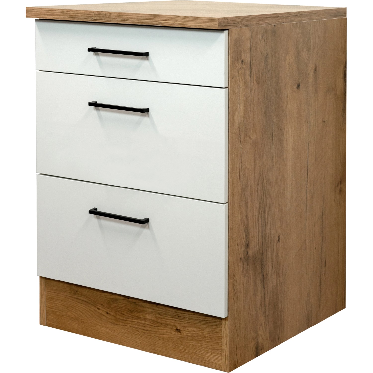 Flex-Well Exclusiv Auszugsunterschrank Vintea 60 cm Magnolie matt-Lancelot Oak