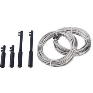 Juliana Stahldraht-Set, 2x6m, für Gewächshaus: Drahtseile und Beschläge zur Befestigung von Pflanzen.