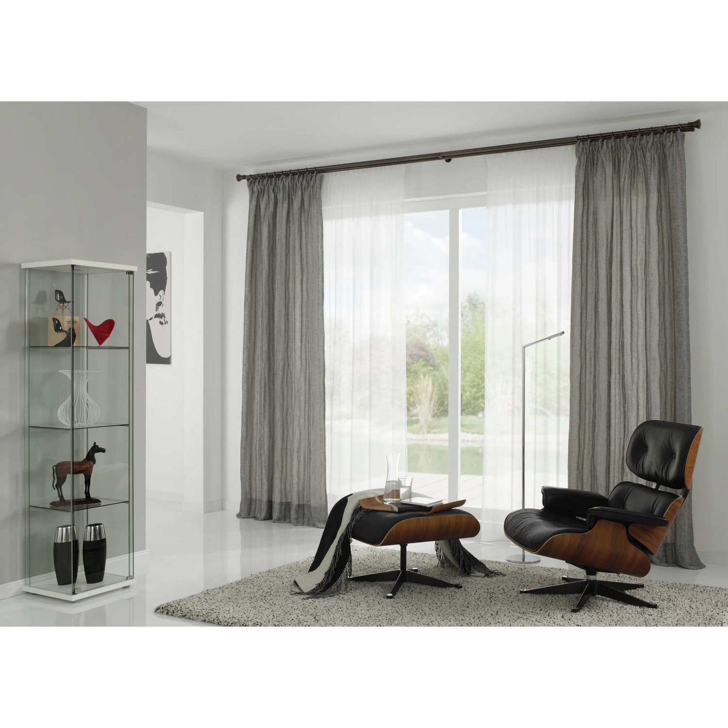 Gardinia Gardinenringe Windsor Bronze, 10er-Pack für 25 mm Stangen. Dekorative Fenstergestaltung.