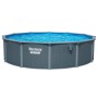 Bestway Hydrium Stahlwandpool-Set in Holzoptik, Ø 549x132cm, mit Sandfilteranlage.