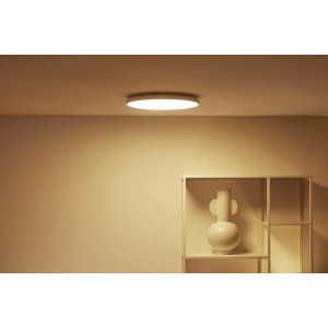 Weiße WiZ LED-Deckenleuchte Rune mit tunable white und Farbwechsel, 2100 Lumen.