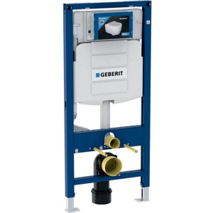 Geberit Duofix Vorwandelement für Wand-WC mit UP-Spülkasten, blaues Trägergestell.